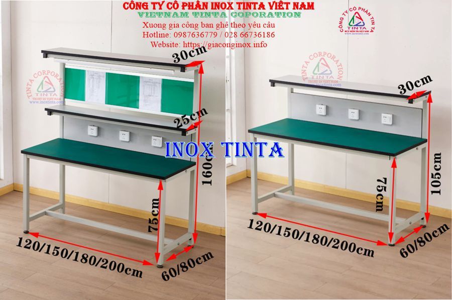 Tin Ta thiết kế sản xuất bàn công nghiệp tĩnh điện thanh dây có thể độc lập, kết hợp, dễ dàng điều chỉnh
