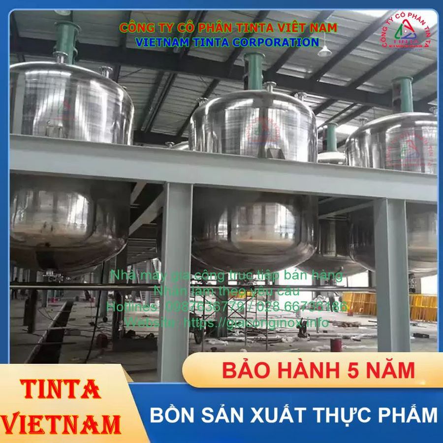 Bồn công nghiệp inox Tinta - Chuẩn mực chất lượng: Với chứng nhận kiểm định đầy đủ, sản phẩm tự hào đạt tiêu chuẩn quốc tế, mang lại giá trị sử dụng lâu dài và đáng tin cậy.