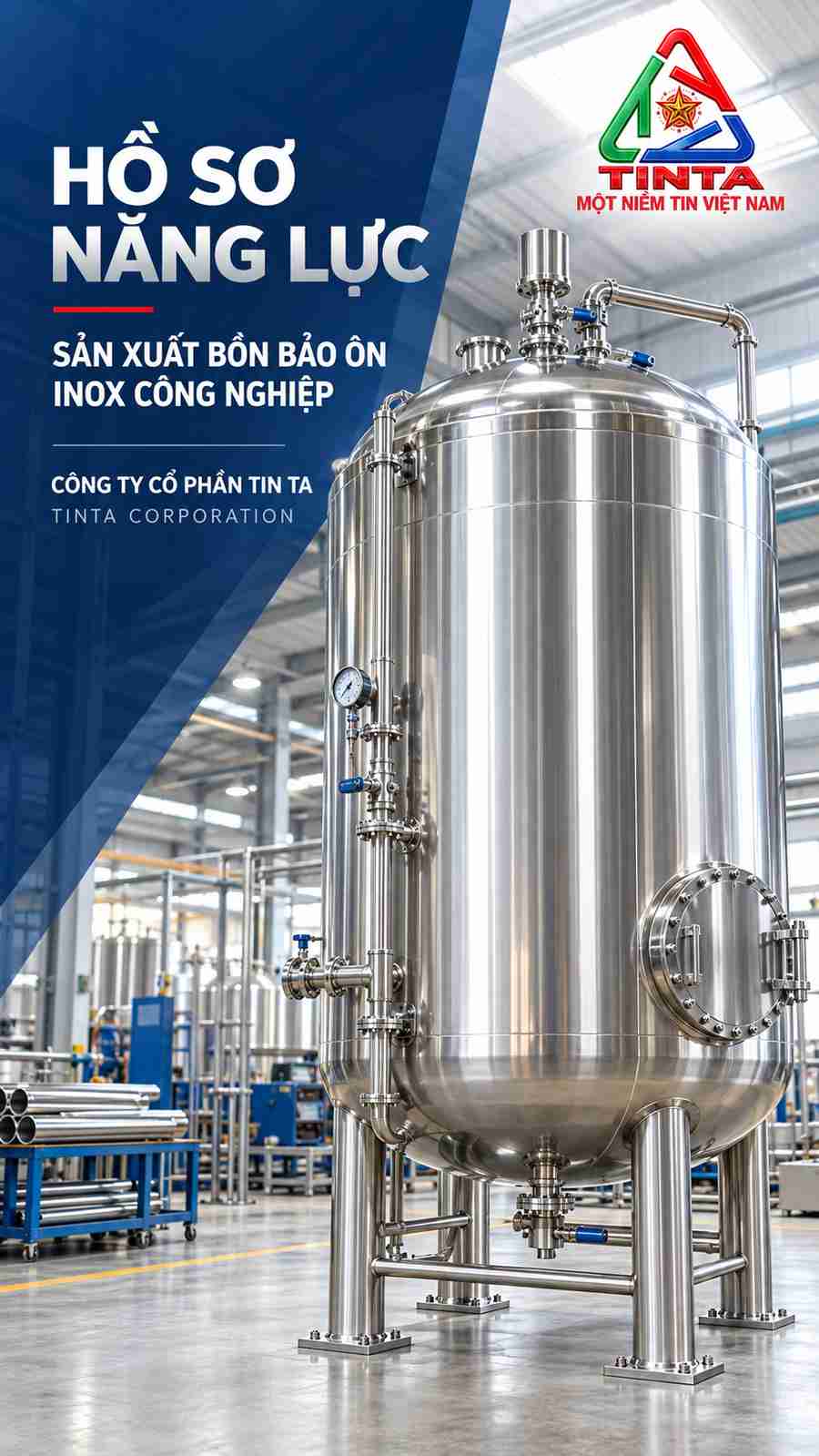 INOX TINTA Bảo Hộ Lao Động Mới - Sản phẩm tiên phong mới bồn bể chứa đựng công nghiệp chất lượng cao.