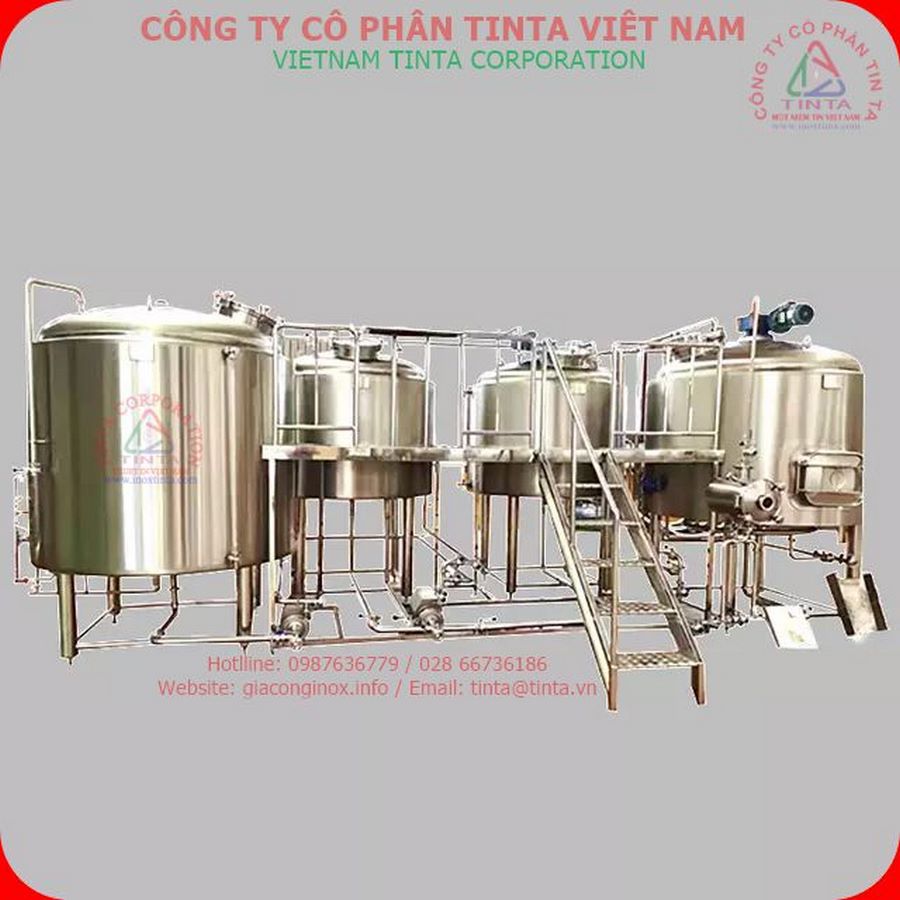 Xưởng gia công bồn chứa inox 304/316 Tinta uy tín. Đạt ISO 9001, phục vụ chưng cất, ủ bia rượu. Sản phẩm chất lượng cao, giá hợp lý, bền bỉ.