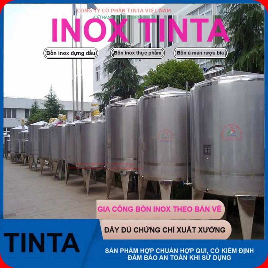 Gia công inox bồn inox theo yêu cầu, giá rẻ tại xưởng TP.HCM, giao hàng nhanh chóng tại các khu vực Đồng Nai, Tiền Giang, Bến Tre, Cần Thơ.