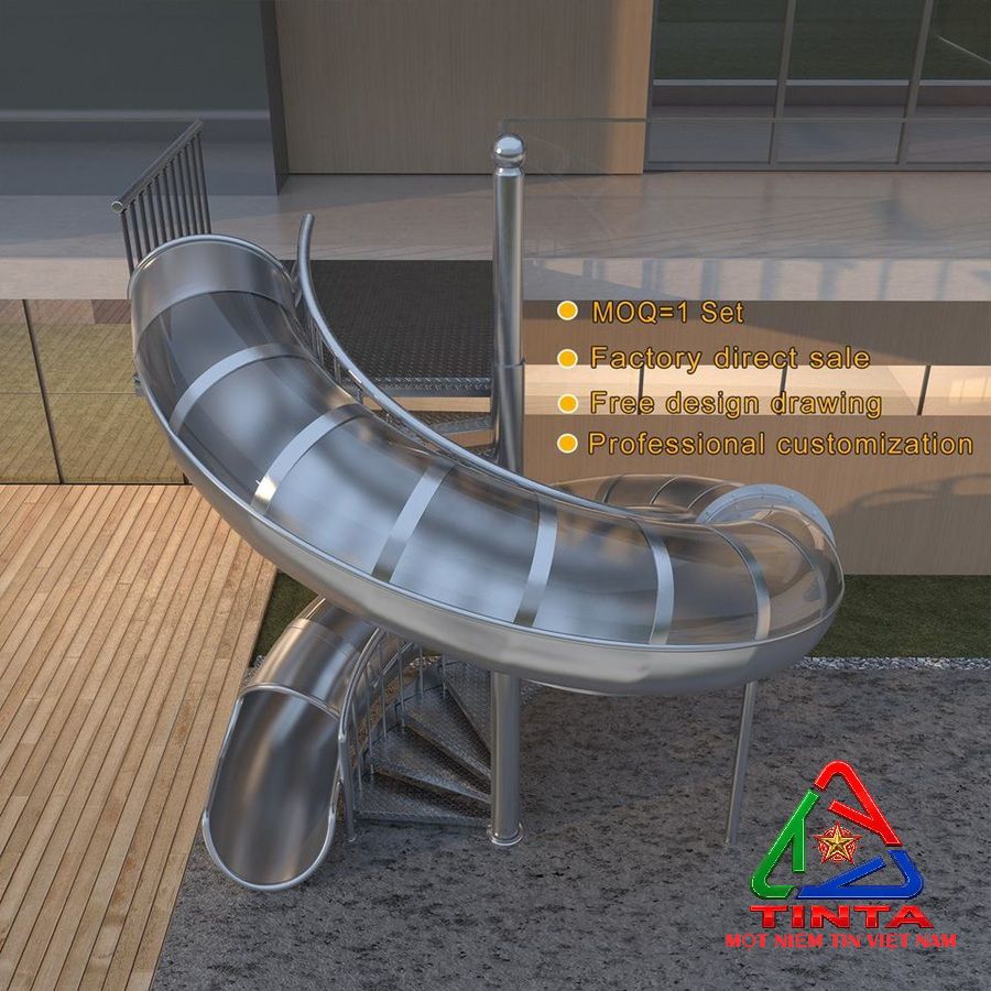 Choose a reputable stainless steel slide fabrication workshop with over 20 years of experience; INOX TINTA has won a Gold Medal for product quality.
