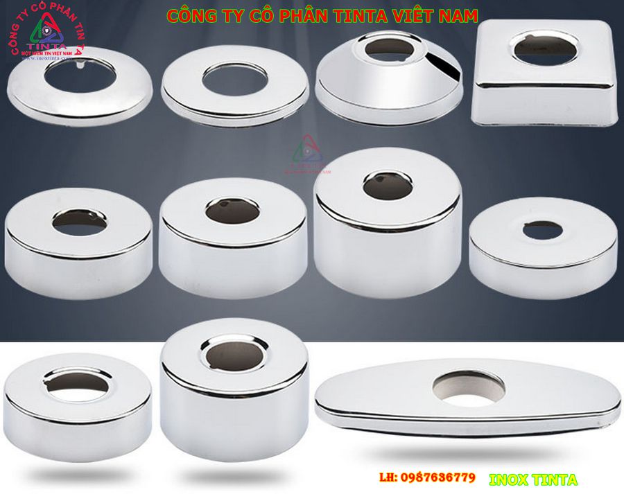 TinTa gia công nắp chụp inox chụp đầu ống, bịt đầu bình, chân bàn, lan can cầu thang theo mọi yêu cầu, giá xưởng, đảm bảo bền đẹp dài lâu.