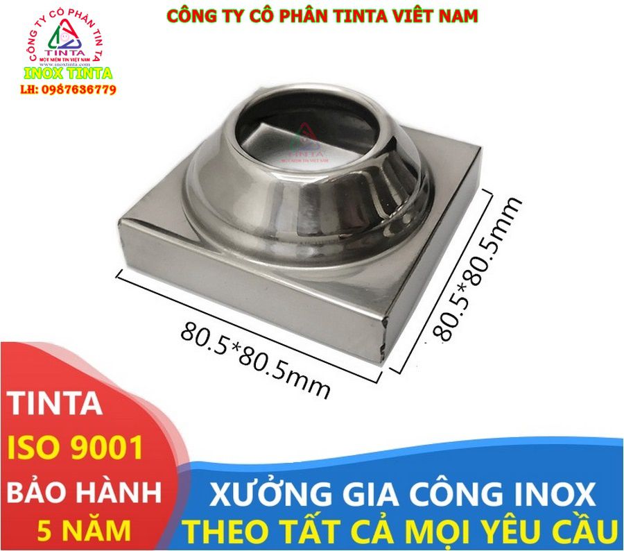 Nắp chụp inox đa dạng mẫu mã, giá xưởng tại TinTa. Phù hợp mọi nhu cầu: cầu thang, lan can, bịt đầu ống. Uy tín, chất lượng số 1!