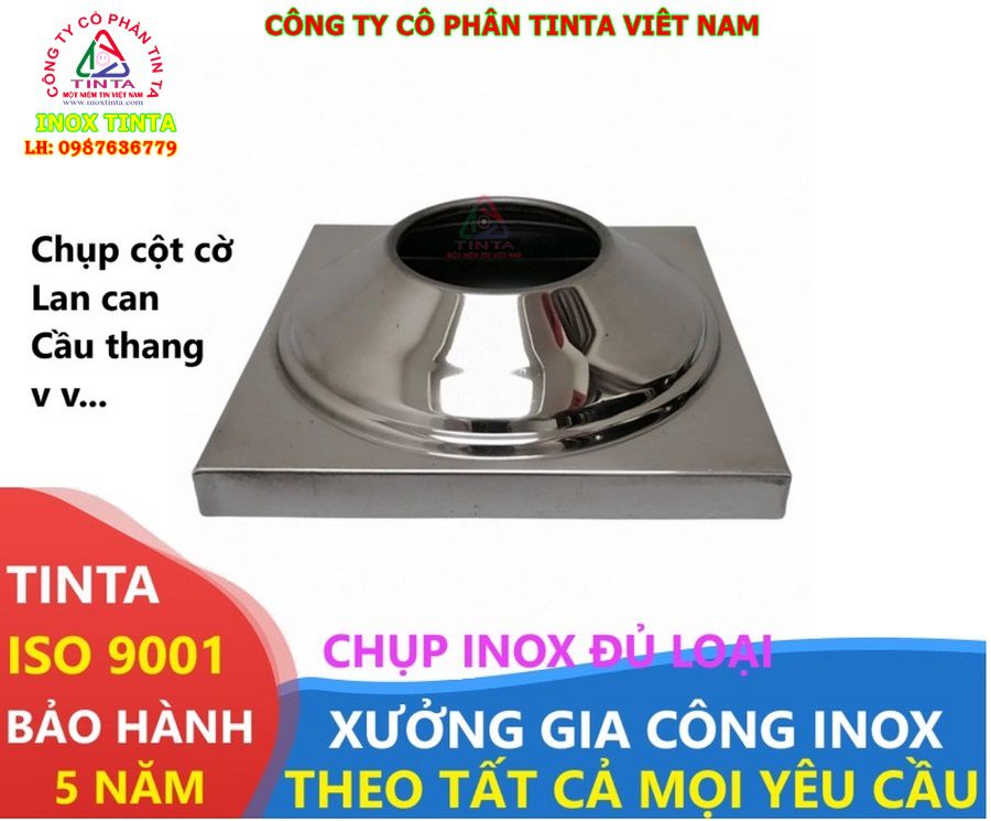 Dễ dàng hoàn thiện công trình với nắp chụp inox bịt đầu ống tại Inox TinTa, sản phẩm tinh tế, bền đẹp, nhận gia công mọi kích thước, giá cực tốt.