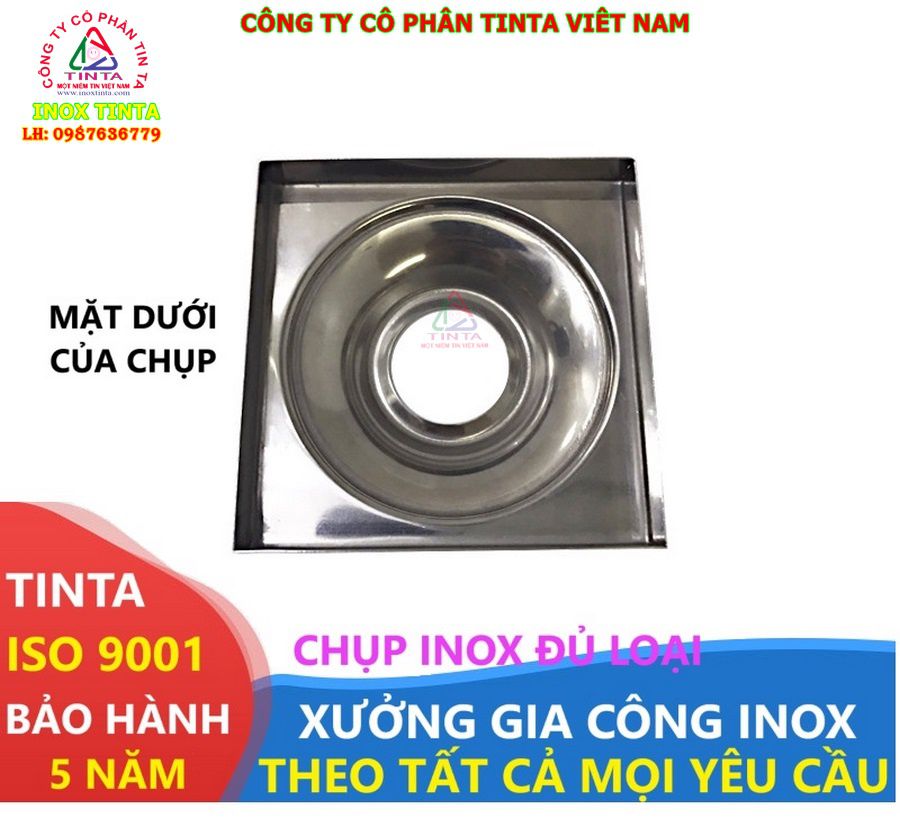 Gia công Inox TinTa - Nắp chụp inox, nắp bịt đầu ống thép mạ kẽm phi 48-350. Giá nhà máy, vật liệu bền, giao hàng nhanh.