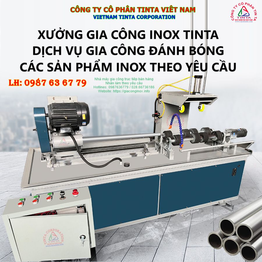 Xưởng Inox TinTa cung cấp dịch vụ đánh bóng inox chuẩn kỹ thuật, đảm bảo độ bền và thẩm mỹ vượt trội.