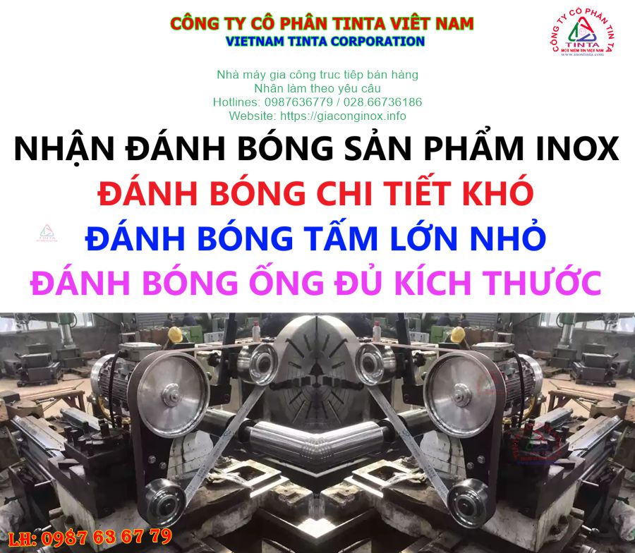 Dịch vụ gia công inox của Tinta tại Quận 9 đảm bảo sản phẩm hoàn hảo và giao hàng nhanh chóng, đáp ứng mọi yêu cầu khắt khe. Xem thêm tại gia công inox theo yêu cầu.