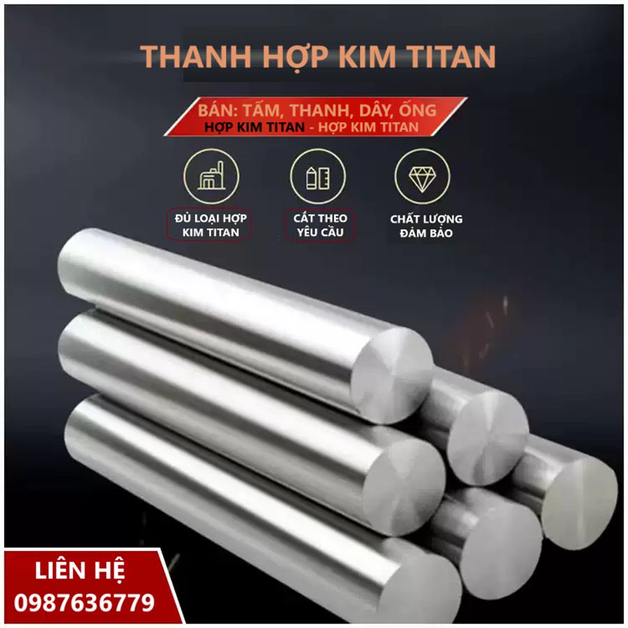 Thanh hợp kim titan TC4 cường độ cao - Sản phẩm hoàn hảo cho các ứng dụng đòi hỏi độ bền vượt trội và khả năng chịu lực lớn.