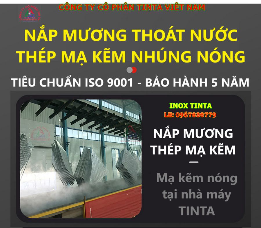 Tinta - Sự hoàn hảo trong từng sản phẩm inox: Gia công nắp mương, rãnh thoát nước theo yêu cầu, ISO 9001!