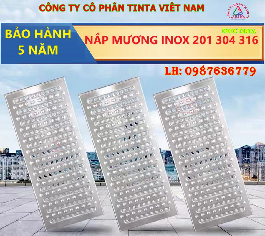 Gia công cơ khí inox chuyên biệt, cung cấp nắp hố ga giá tốt từ vật liệu 304, 201, 316, phục vụ công trình dân dụng, công nghiệp tại TP.HCM và Bình Dương.