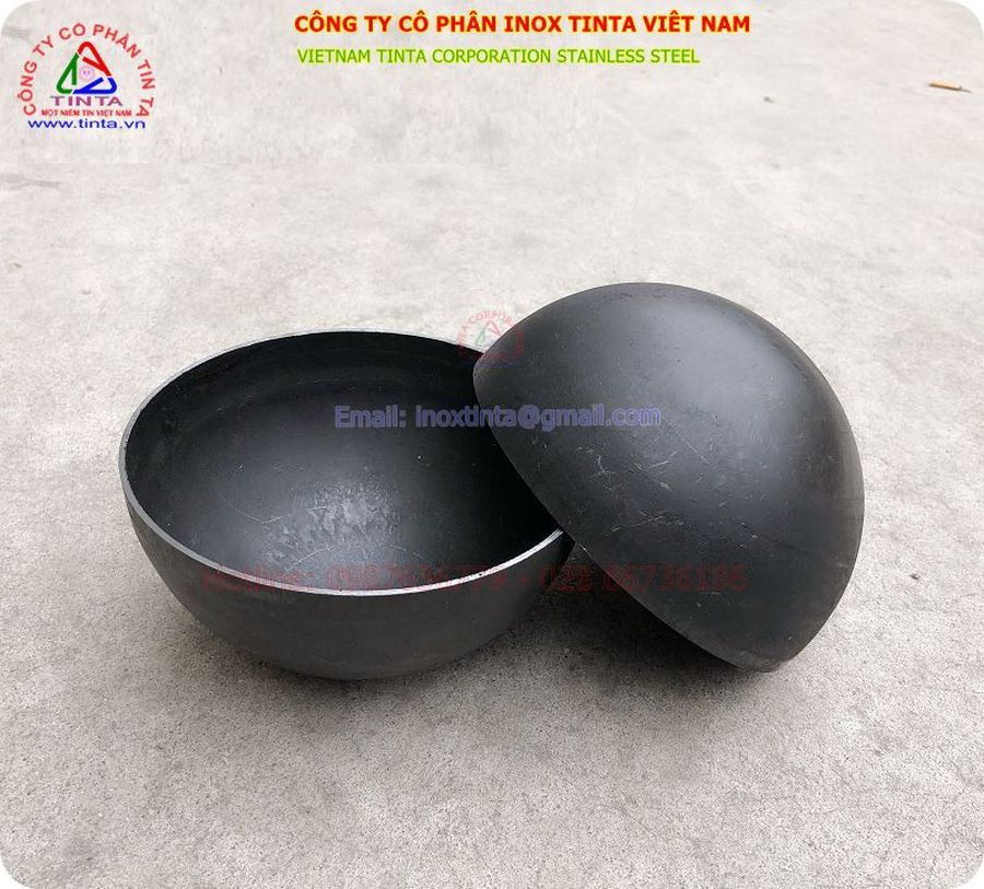 Gia công quả cầu sắt rỗng 400 mm 40 cm dày 1 2 3 4 5 6 7 8 9 ly và quả cầu thép đen theo yêu cầu