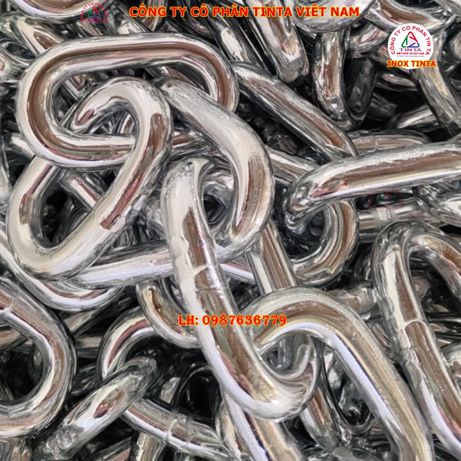 Dây xích inox 316 phi 3mm được sử dụng trong môi trường hóa chất và ven biển, chống ăn mòn vượt trội, duy trì độ sáng và tuổi thọ lâu dài.