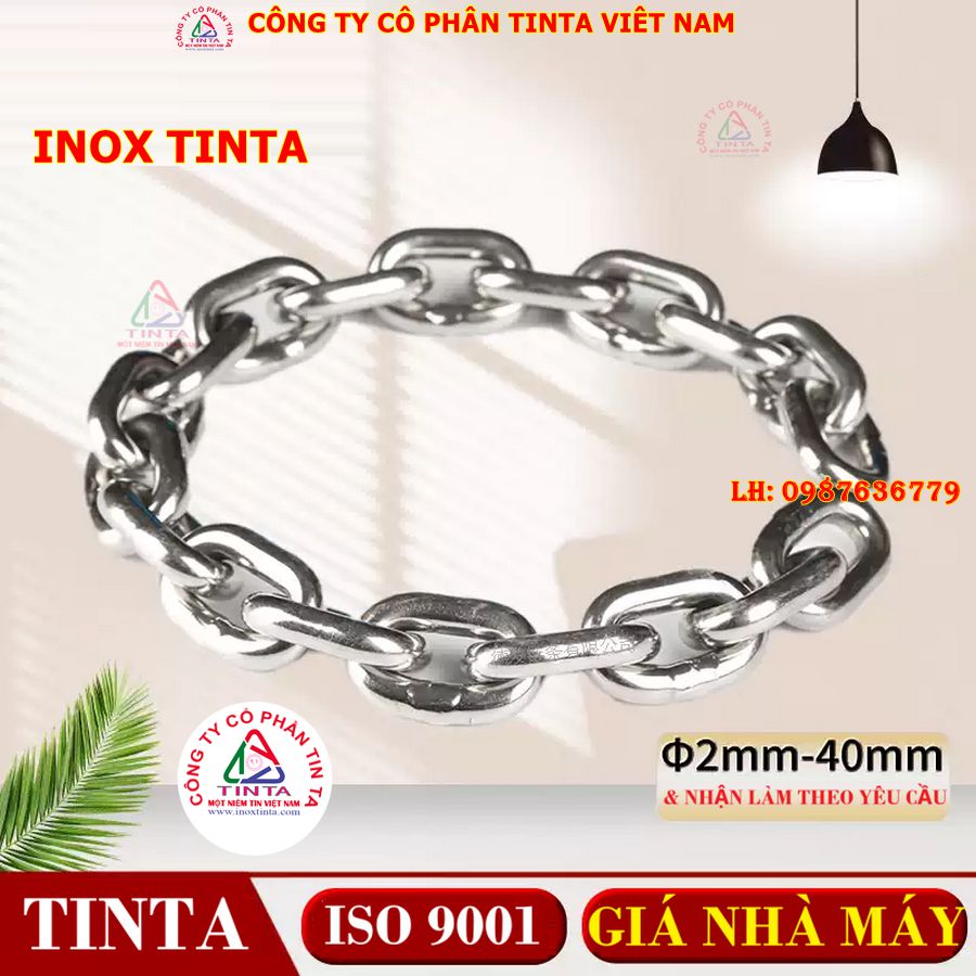 Chuyên cung cấp dây xích inox theo kích thước yêu cầu từ 1 mm đến 60 mm. Sản phẩm chất lượng cao, độ bền tuyệt vời.