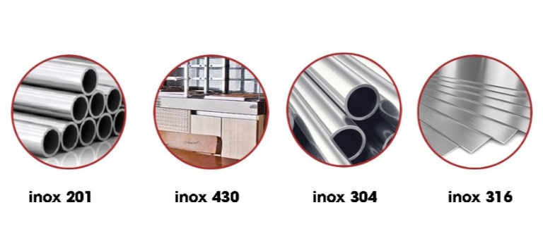 Bảng so sánh toàn diện về thành phần và tính chất inox