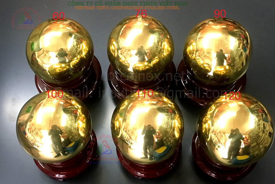 Hỉnh ảnh quả cầu bằng đồng đỏ, quả cầu bằng đồng vàng thau đặc, TIINTA gia công theo yêu cầu mọi kích thước quả bóng bằng đồng đặc