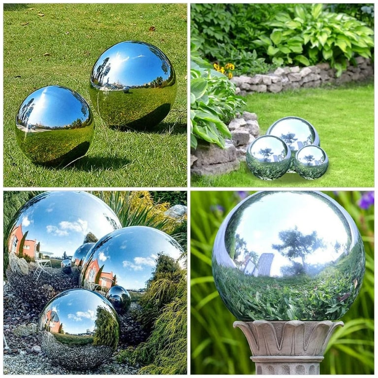 Việc lựa chọn kích thước quả cầu inox sân vườn cần tuân thủ quy tắc tỷ lệ dựa trên diện tích và đặc điểm của không gian