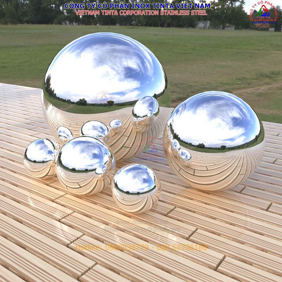 Quả cầu bằng inox, Quả cầu bằng inox – trang trí đâu cũng đẹp, mẫu mã đơn giản, tinh tế giúp sản phẩm có thể dễ dàng kết hợp với nhiều thiết kế khác nhau