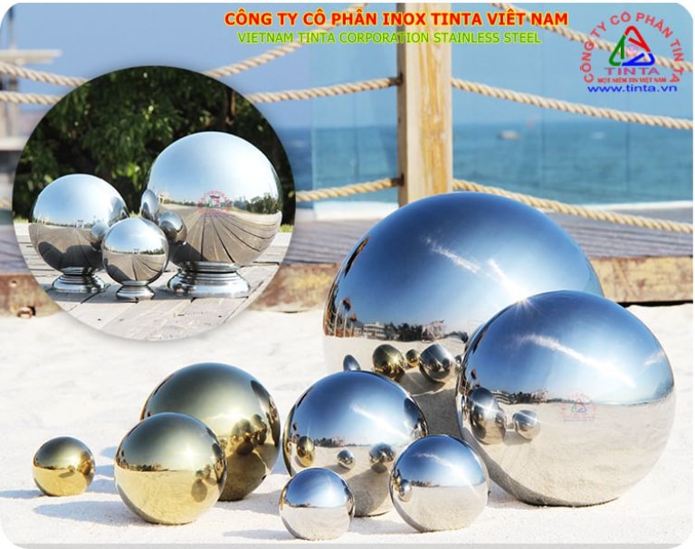 Không chỉ tạo điểm nhấn về mặt thẩm mỹ, quả cầu inox còn góp phần nâng cao giá trị không gian, tạo nên sự khác biệt và tăng tính nhận diện cho từng công trình.