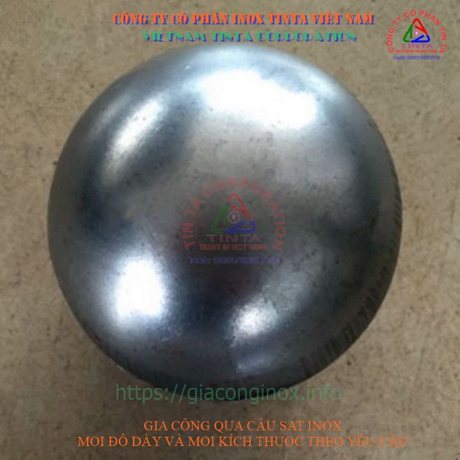 Gia công báo giá bán quả cầu sắt rỗng 150 30 50 60 76 90 100 110 120 160 200 làm lan can cầu thang hoặc đầu trụ cột chắn giao thông.