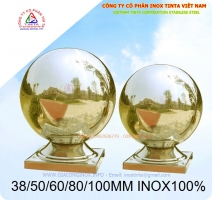 quả cầu inox vàng gold