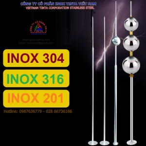 giá quả cầu chống sét inox 304 bảo hành lên đến 5 năm