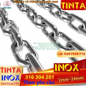 bán dây xích inox phi 26 304 đạt tiêu chuẩn quốc tế iso 14001